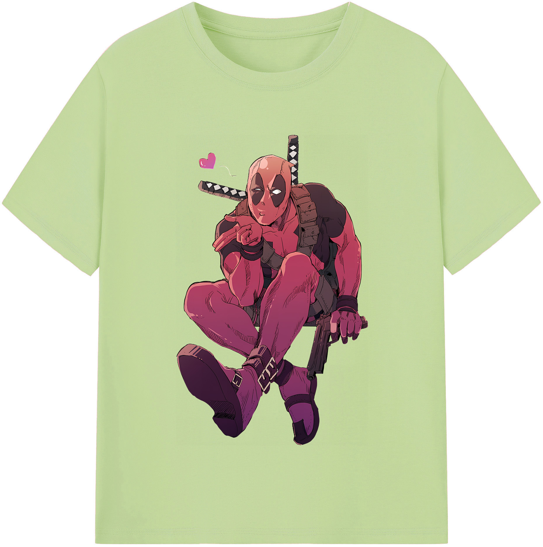 （画像用） Deadpool デッドプール 綿100％半袖Tシャツ（フロントプリント）